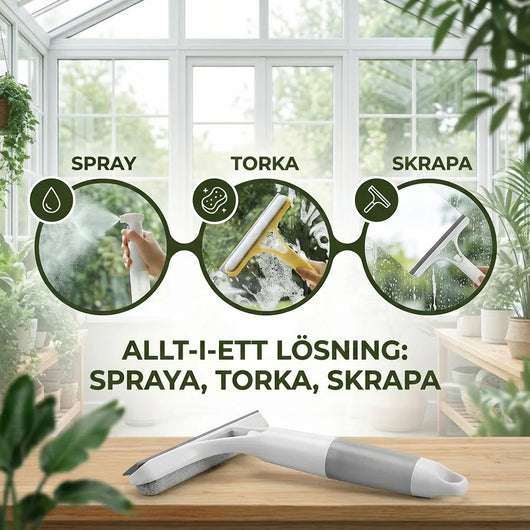 3-i-1 Multifunktionell Glasrengöringsstång