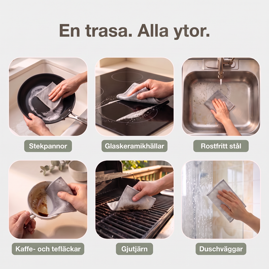 En trasa för alla ytor